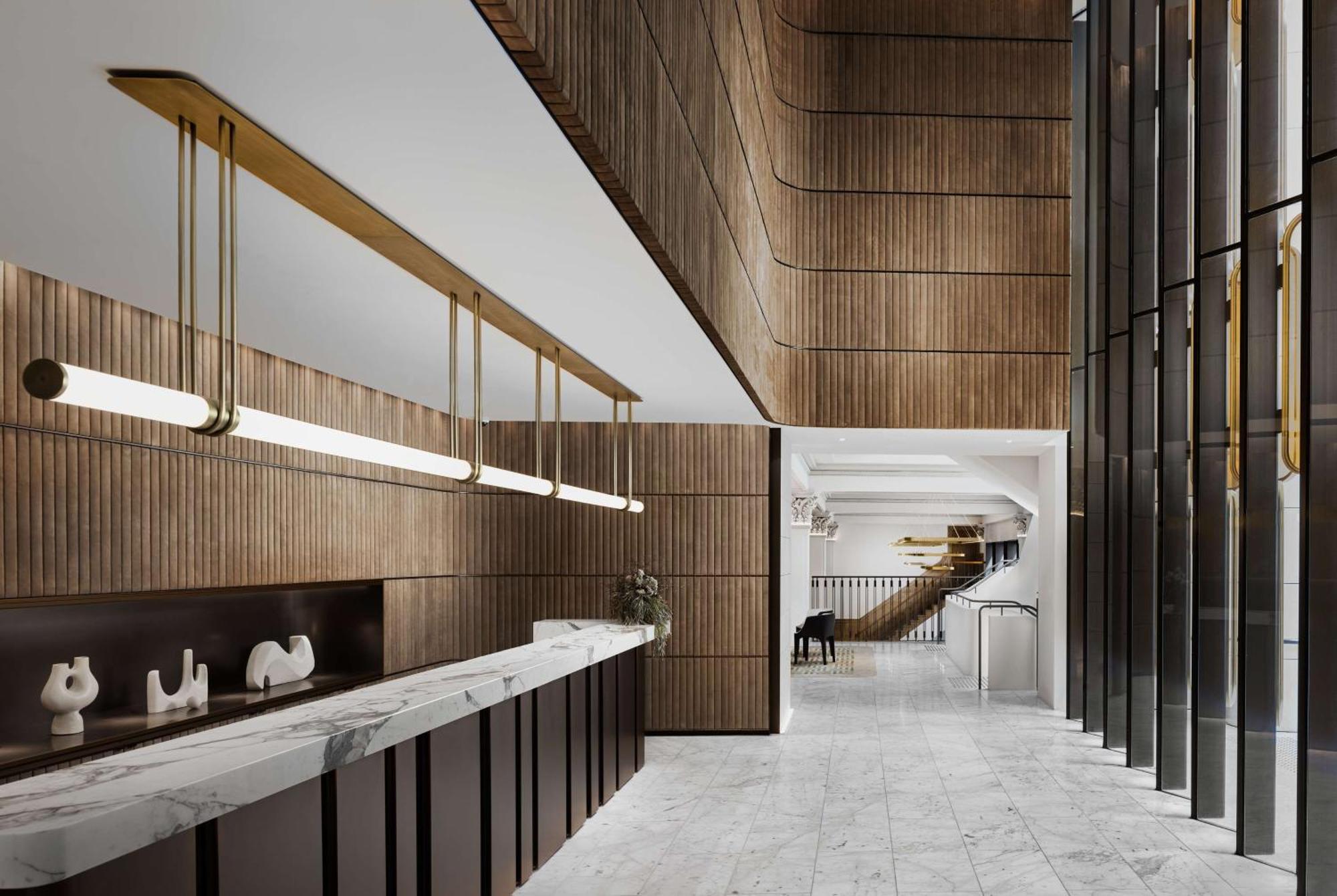 ฮิลตัน เมลเบิร์น ลิตเติล ควีน สตรีท Hotel ภายนอก รูปภาพ The interior of the new building