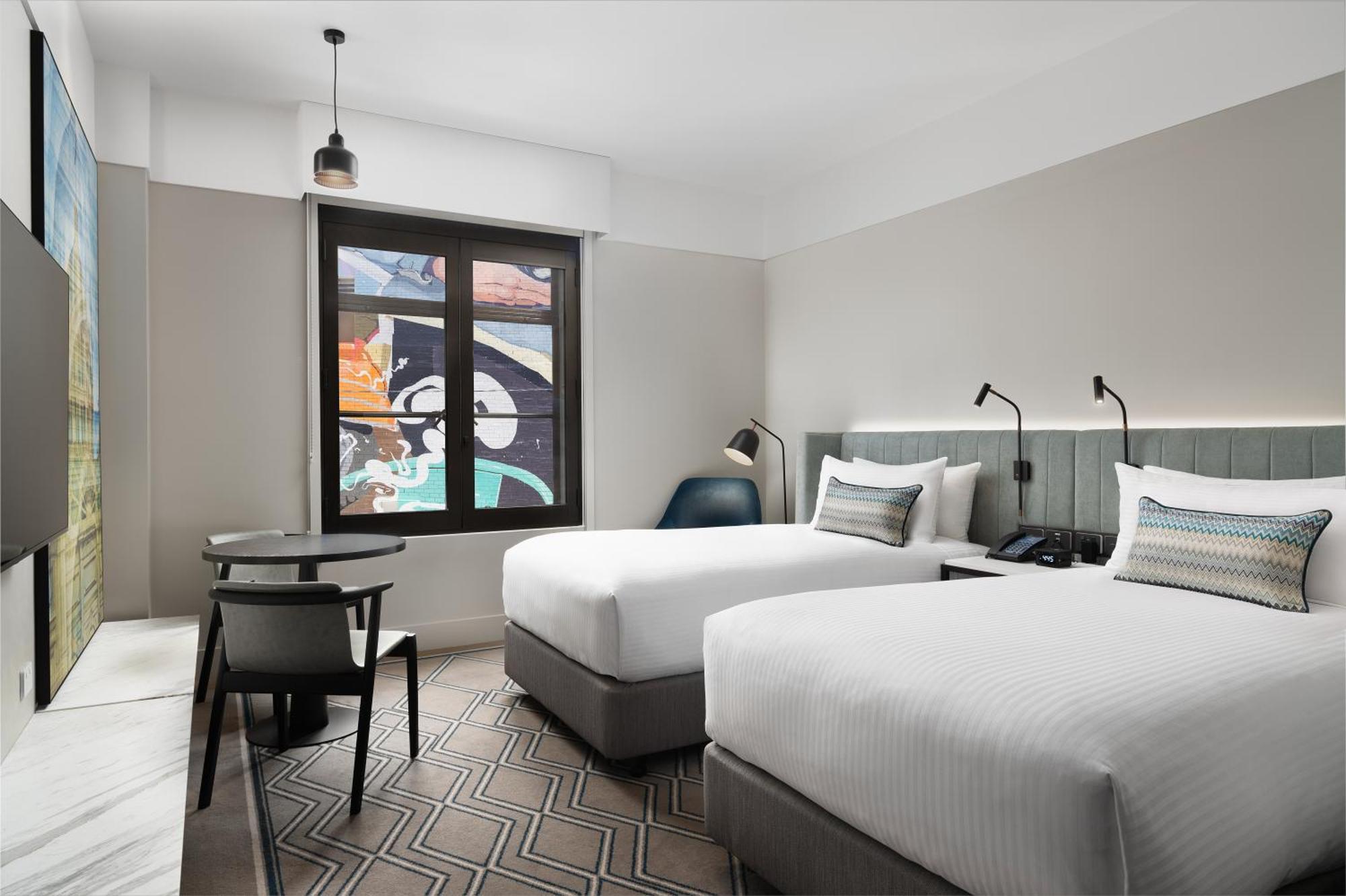 ฮิลตัน เมลเบิร์น ลิตเติล ควีน สตรีท Hotel ภายนอก รูปภาพ A guest room at the hotel